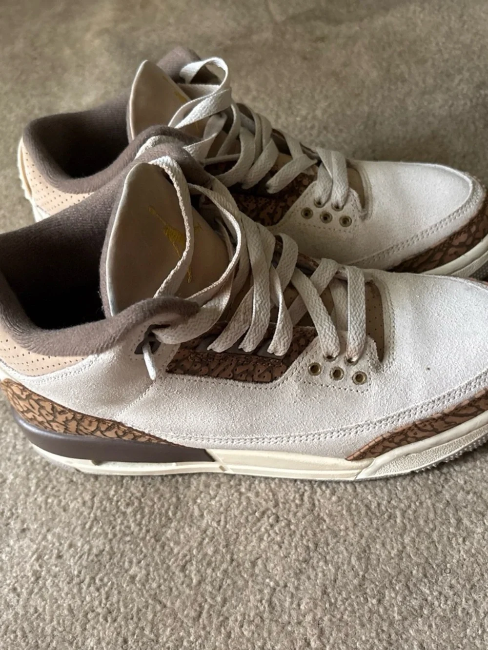 Jordan Kids Basketball Sneakers in Cream & Brown